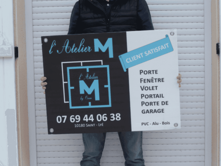 Affiche de chantier l'Atelier M
